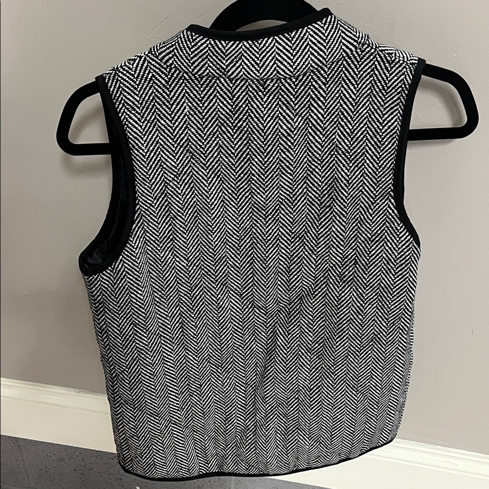 Goodnight Macaroon Black and White Herringbone Vest - Picture 4 of 4